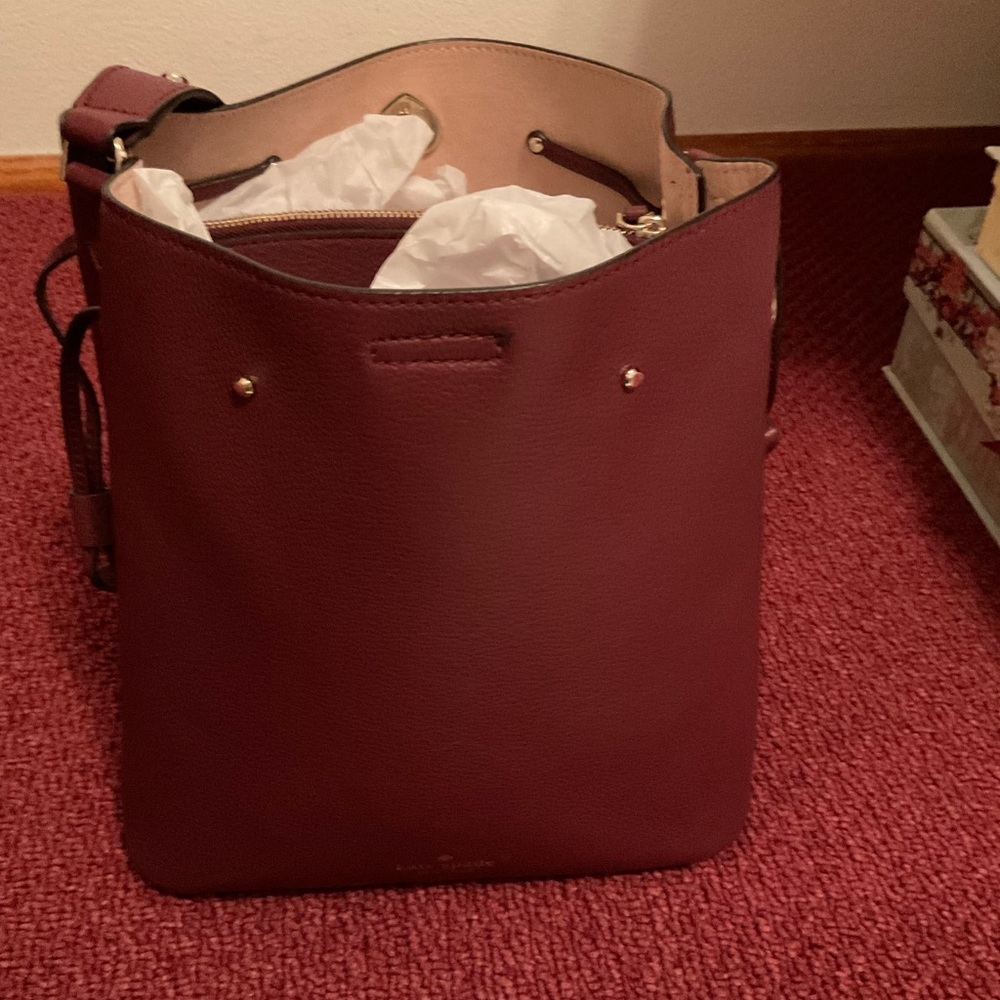 Kate Spade Marti Burgundy bucket purse